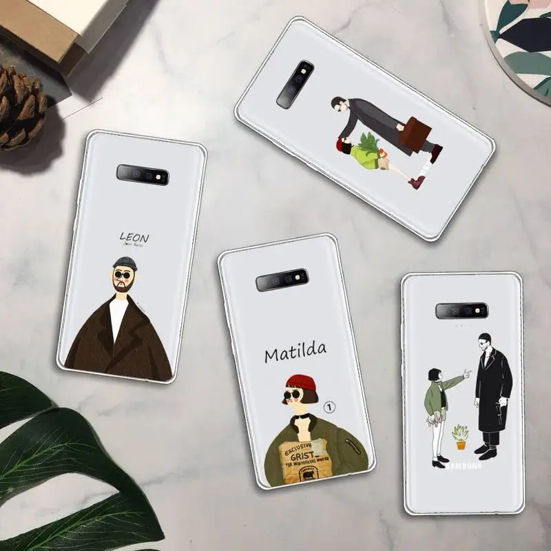 

Leon And Mathilda famous movie Phone Case Transparent For Samsung Galaxy A71 A21s S8 S9 S10 plus note 20 ultra
