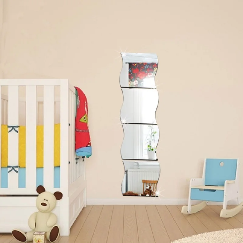 6 шт. декоративные зеркальные настенные наклейки сделай сам|Декоративные пленки|