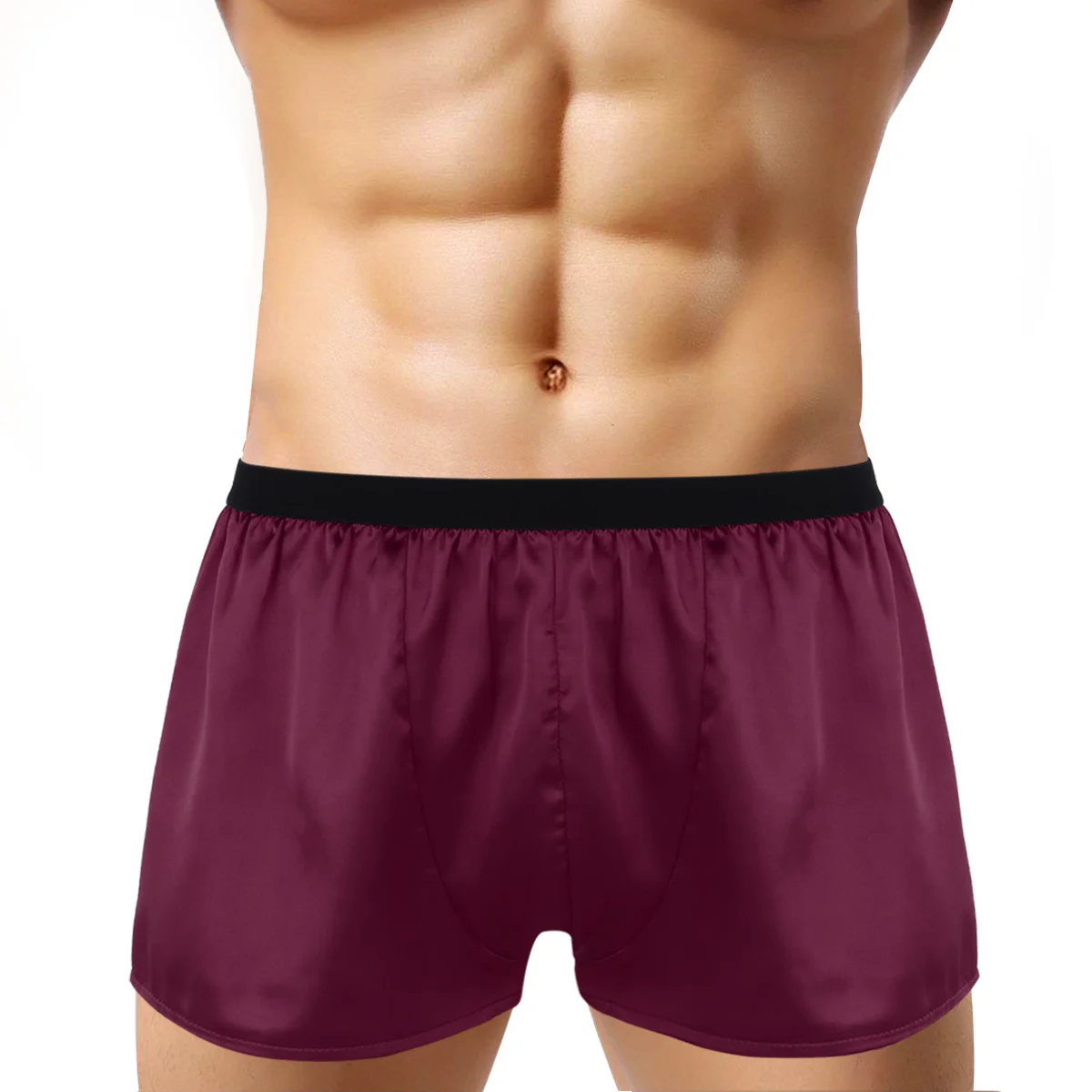 Swimsuit Shorts Male boxer panties four angle shorts u bags Men Lightweight Shiny Boxer Panties Lounge Sports Short Pants | Спорт и