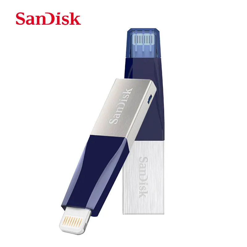

Sandisk iXPAND USB 3.0 OTG Flash Drive 64GB Lightning to Metal Pen Drive 128GB 256GB U Disk For iPhone iPad iPod Memory Stick