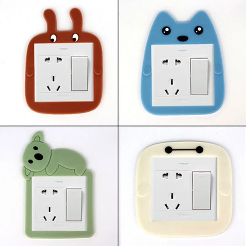 3D Настенный силиконовый ВКЛ ВЫКЛ Выключатель светящийся светильник розетка