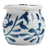 1pc creative condiment jar with lid multi purpose ceramic seasoning pot salt can