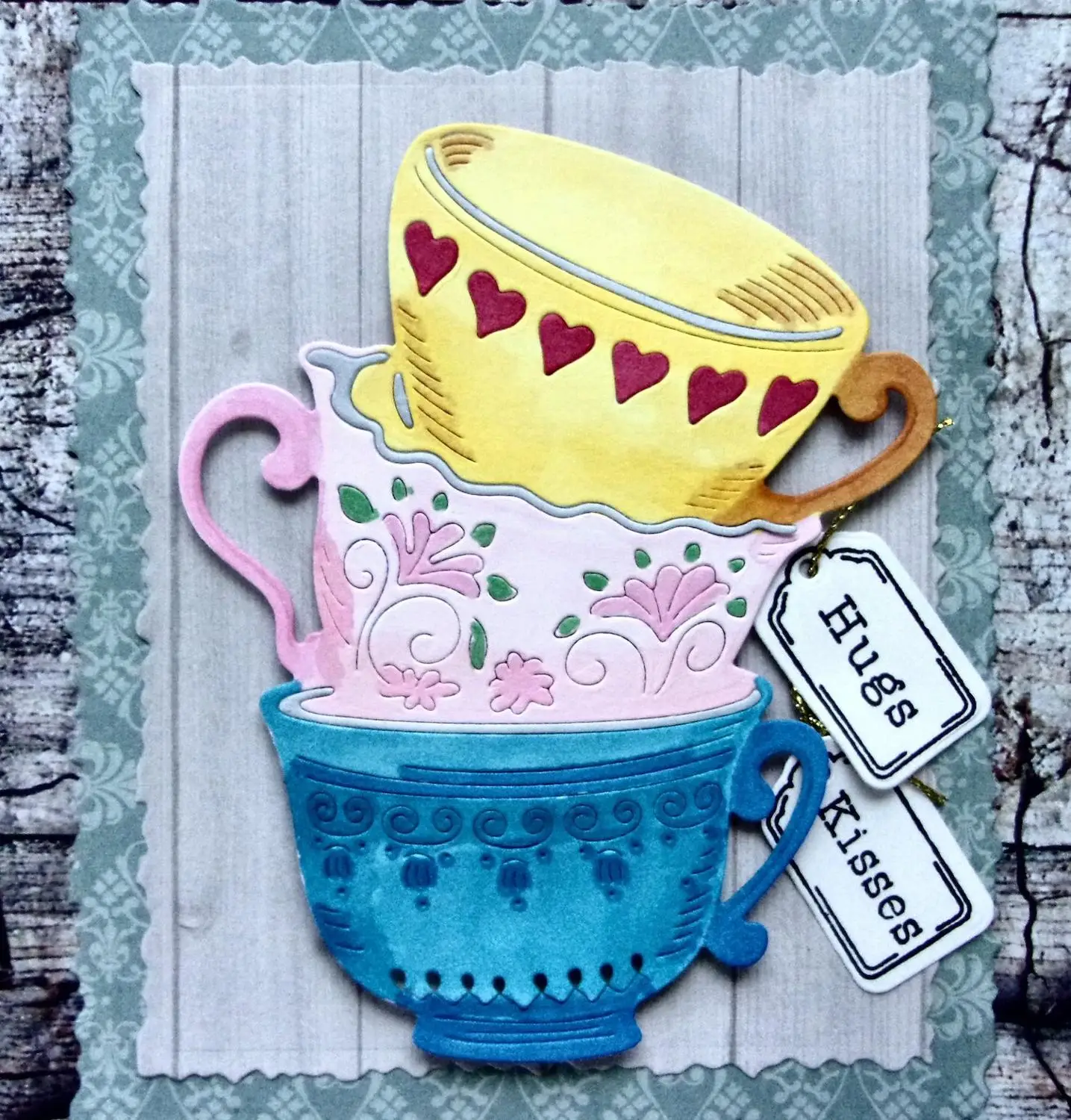 Набор кофейных чашек для скрапбукинга штамповки резки металла набор ручная