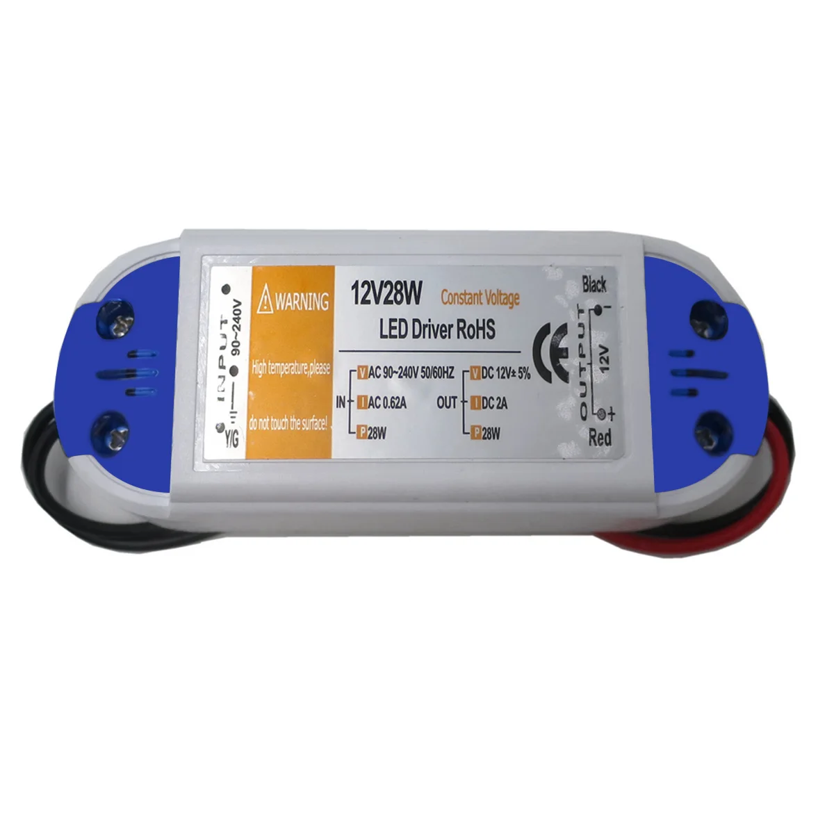 Портативный AC к DC 12V 28W Светодиодный драйвер Питание трансформатор адаптер 9 см