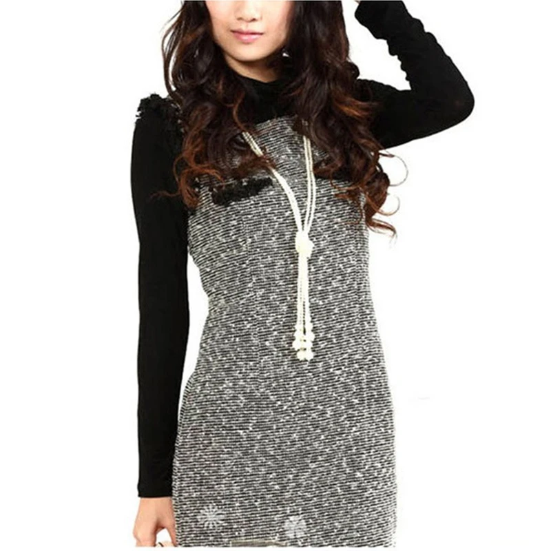 Ожерелье женское из искусственной кожи с длинными бусинами| |