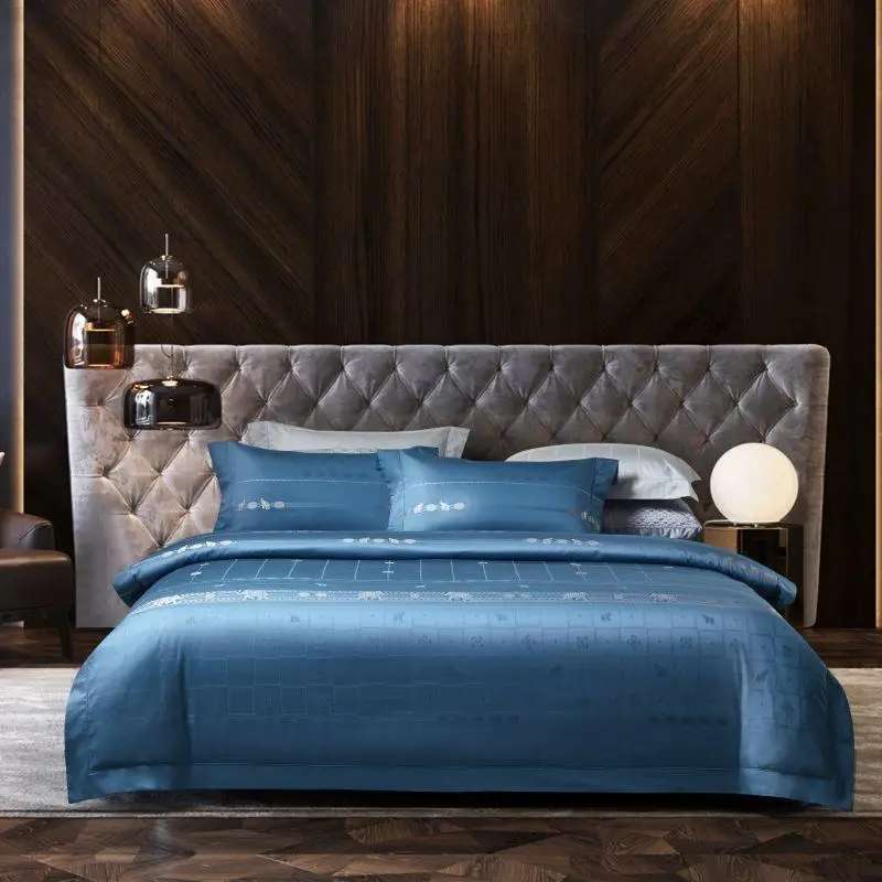 

Новое поступление, жаккардовый комплект для гостиниц из египетского хлопка, Роскошный Королевский пододеяльник, простыня, натяжная просты...