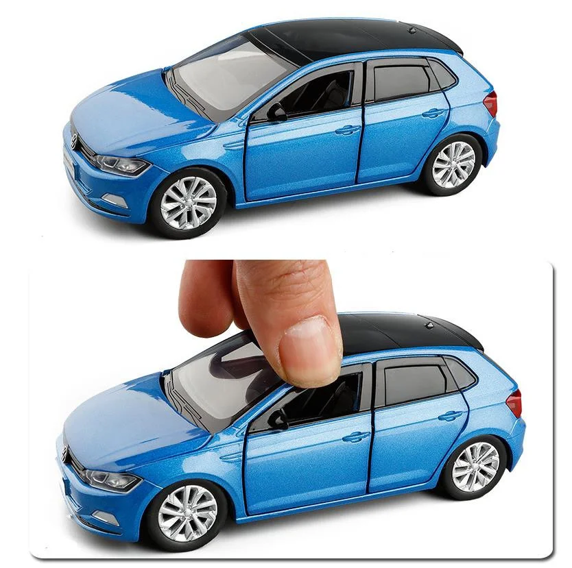 Новинка 1:32 модель автомобиля POLO PLUS из сплава декоративные поделки коллекционные