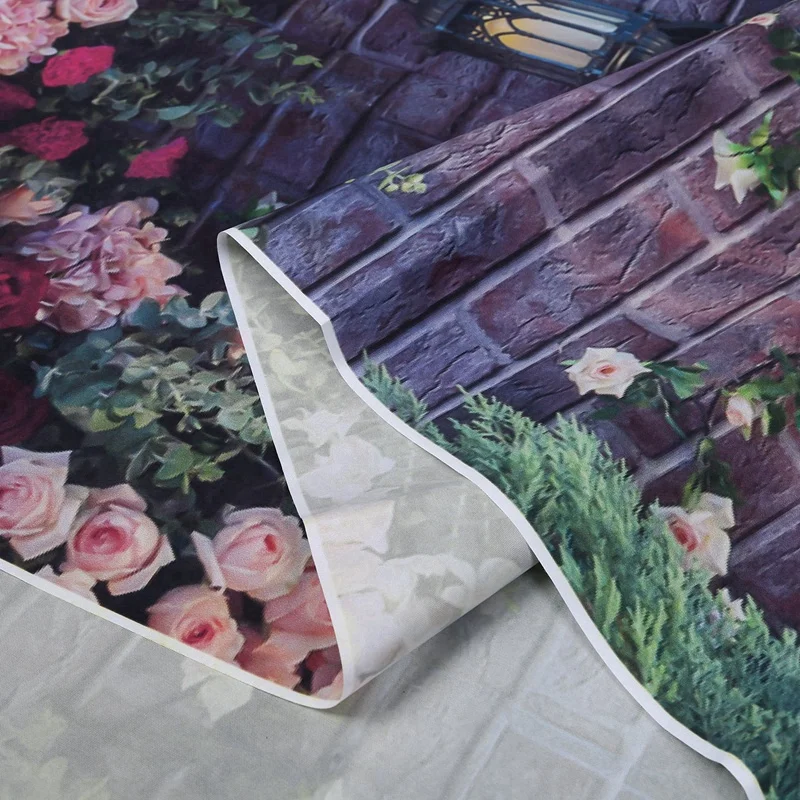 

7x5ft Flowers Wall Photography Backdrops Brick Backdrop Spring Stuido Background