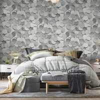 3d stereoscopic gray geometric circles pvc waterproof wallpaper modern living room bedroom tv background wall paper home decor