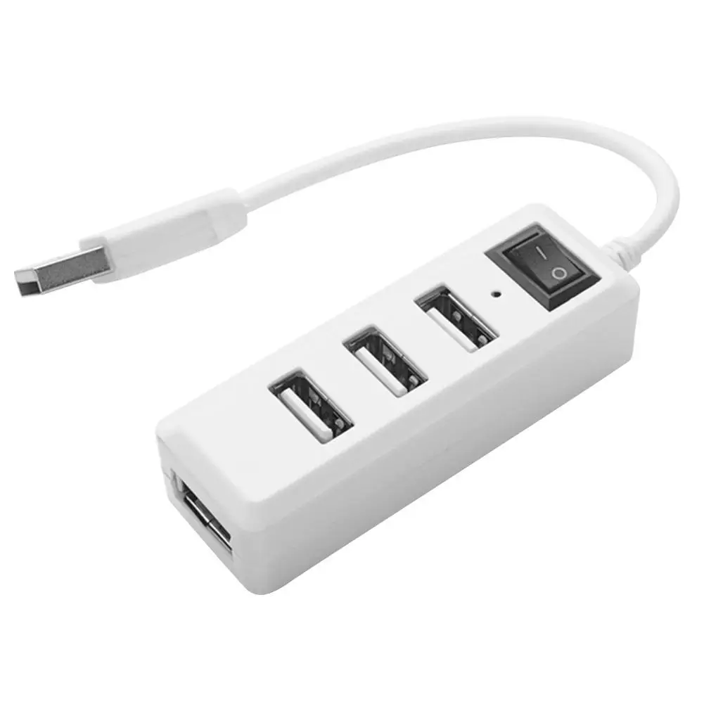 

Portable 480Mbps USB HUB Splitter 4 Port USB 2.0 Extension Adapter with Switcher Data Transmission Rate up to 480 Mbps