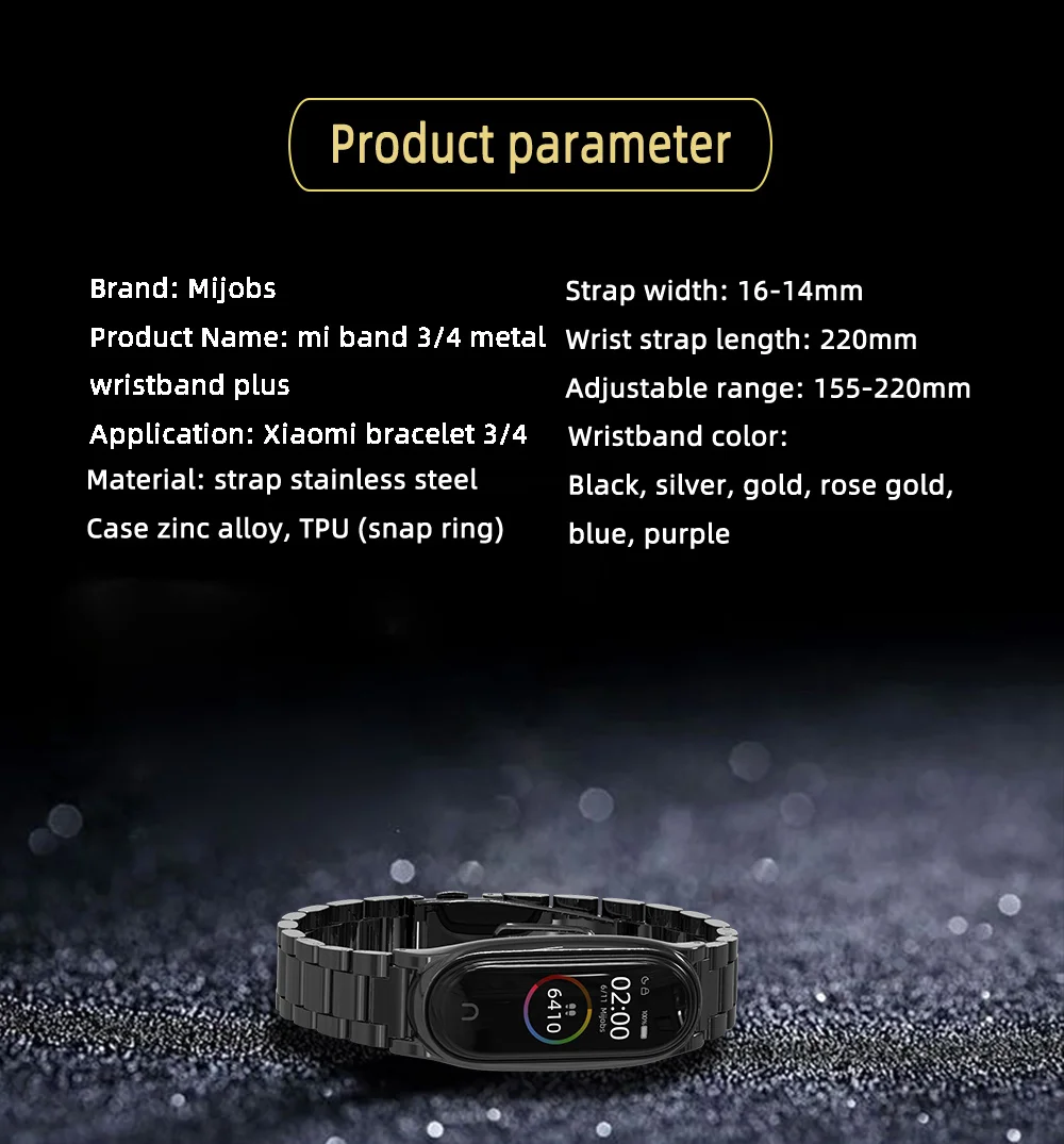 Браслет mi jobs mi Band 4 металлический ремешок для Xiaomi mi Band 4 Безвинтовой браслет из нержавеющей стали mi band 3 браслет Pulseira mi band 3
