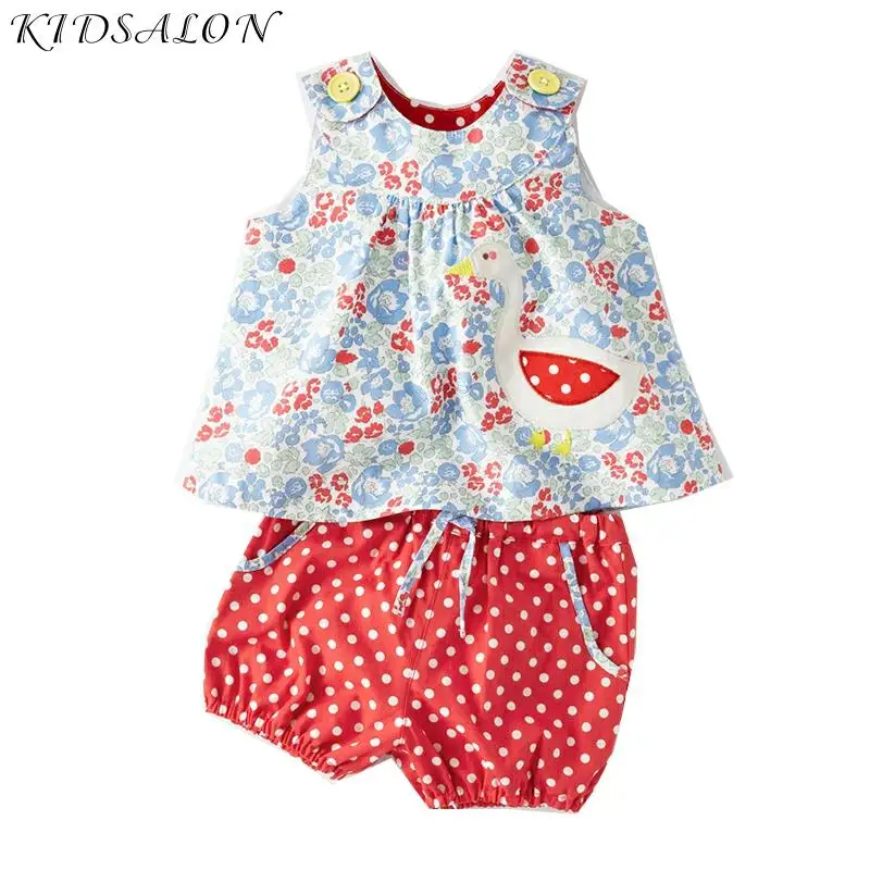 Комплекты для маленьких девочек летняя детская одежда брендовый детский