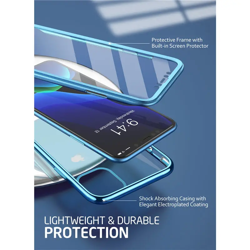 Чехол для iPhone 11 6,1() SUPCASE UB электро-металлический гальванический+ Гибридный чехол из ТПУ с встроенным защитным экраном