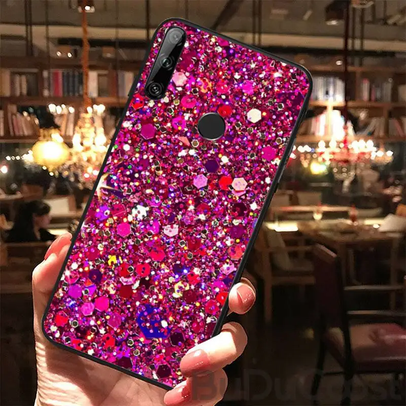 Обычный блестящий черный чехол для телефона Huawei Y5 II Y6 Y7Prime Y9 2018 2019 | Мобильные