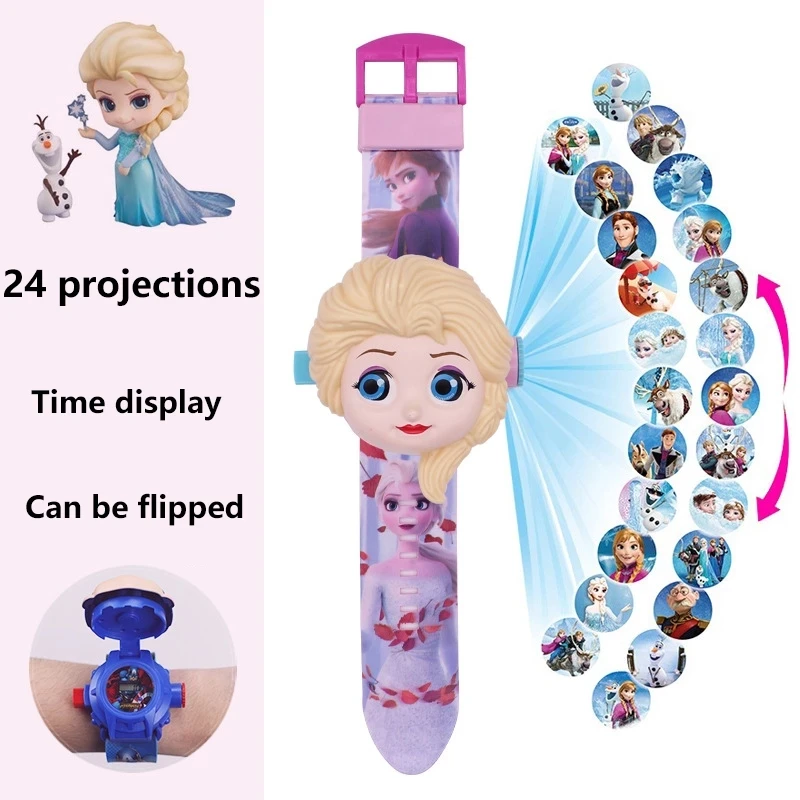 Frozen mickey mouse Marvel Spiderman Batman Ironman Superhero Childrens Watch toy Action Figures Kids Princess Christmas Gift