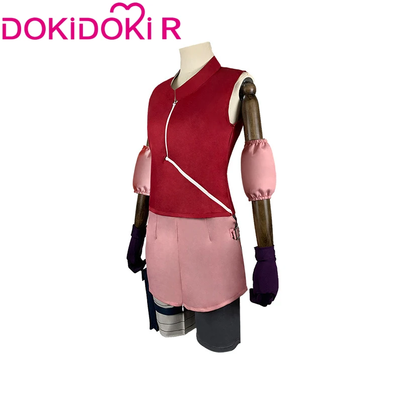 DokiDoki-R аниме косплей Haruno Sakura Косплей Костюм Молодежная версия |