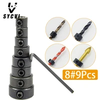 vsta 3 16mm woodworking drill locator bit depth stop collars ring positioner drill locator wood drill bit with wrench