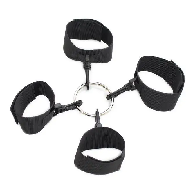 Adult Games Fetish Flirt Nylon Restraints Bondage Handcuff+Foot Cuffs Fixed Hand BDSM Erotic Sex Products Toys for Couples | Красота и