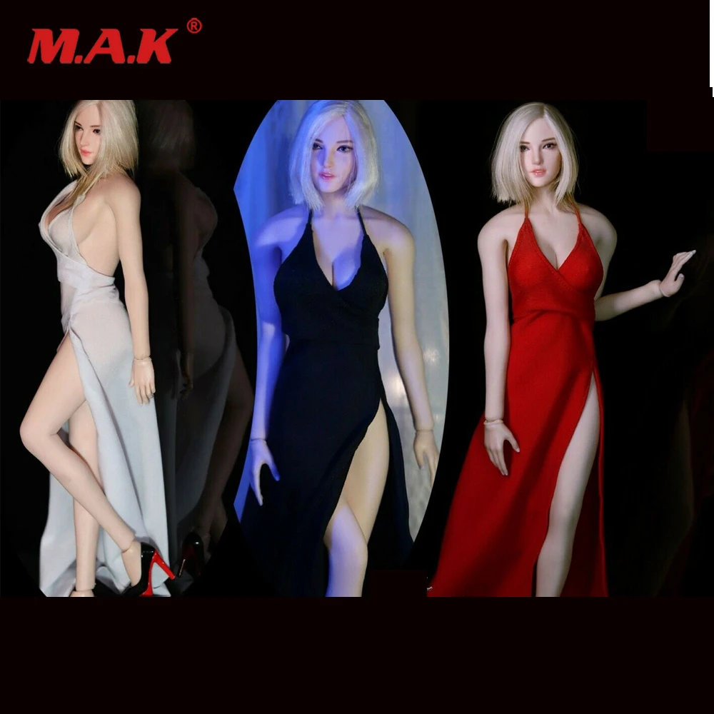 

1/6 Female Sling Long Skirt Evening Dress Suit Fit 12'' PH TBL Big Chest Figure