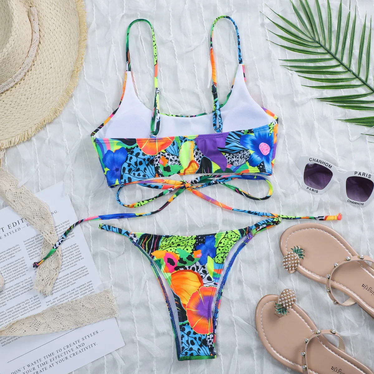 

2021 New Sexy Bikini Women Swimsuit Push Up Swimwear Cross Bandage Bikini Set Brazilian Bathing Suit Beach Wear Biquini