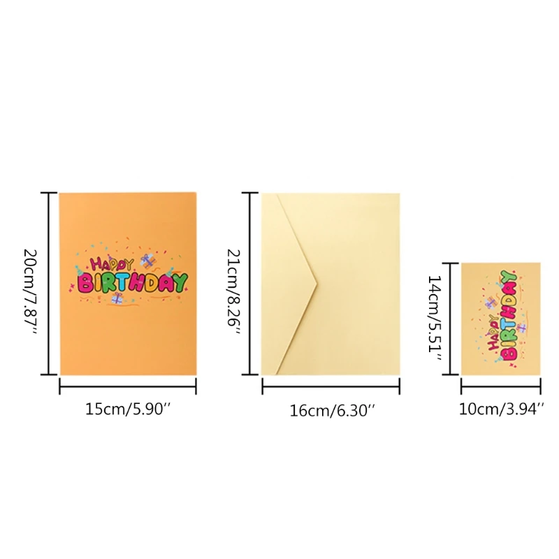 3D выдвижная открытка на день рождения открытки ручной работы почтовые подарки с