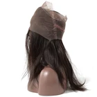 HD перуанские прямые волосы 360, кружевная Фронтальная застежка с детскими волосами, предварительно выщипанные 100% Человеческие волосы Remy, прозрачное кружево