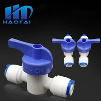5pcs equal straight water purifier 38 od hose quick connection ball valve ro water reveser osmosis aquarium system fittings