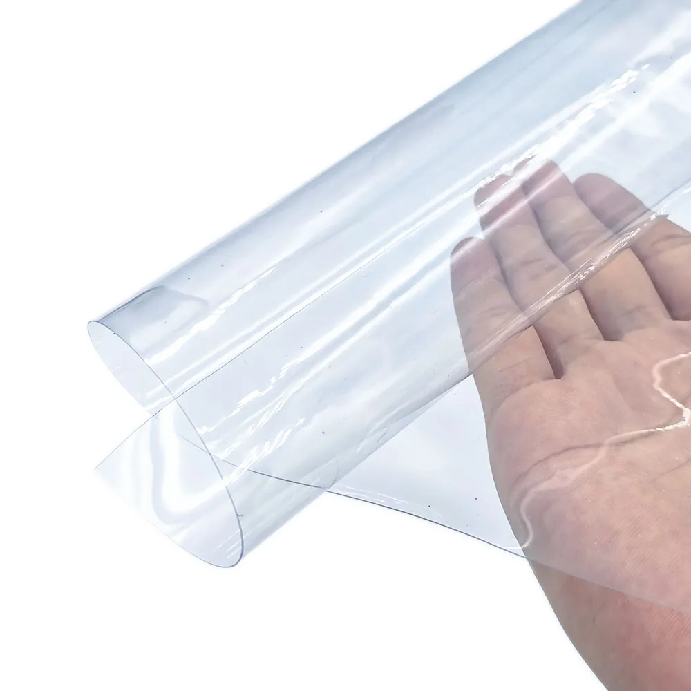 Прозрачный рулон ПВХ Желейная ткань гибкая стеклянная Водонепроницаемая