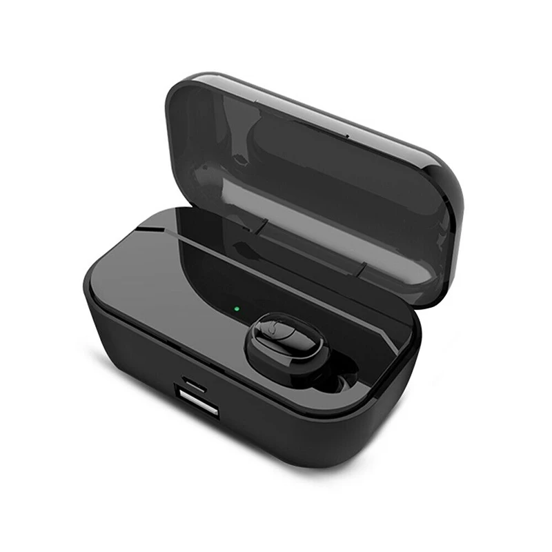 Single Earbud Black TWS Bluetooth 5,0, наушники со светодиодным дисплеем, шумоподавление CVC, 3500 мА/ч, чехол для зарядки, поддержка беспроводной зарядки, спортивные гарнитуры - Цвет: Single Earbud Black