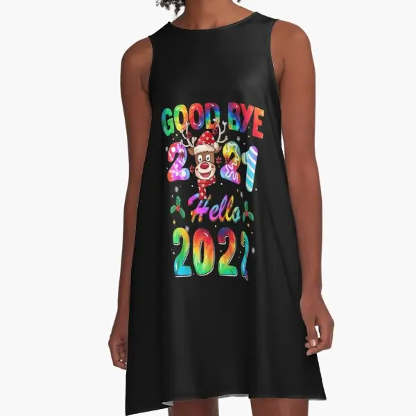 

New year 2022-Women New Fashion New year Printed Casual Dress Women Top