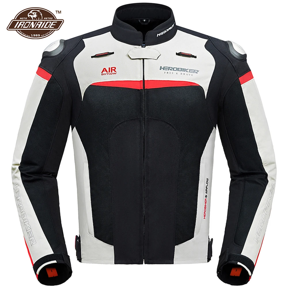 

Мужская Летняя мотоциклетная куртка, дышащая сетчатая куртка для мотокросса, гонок по бездорожью, черного, серого цвета