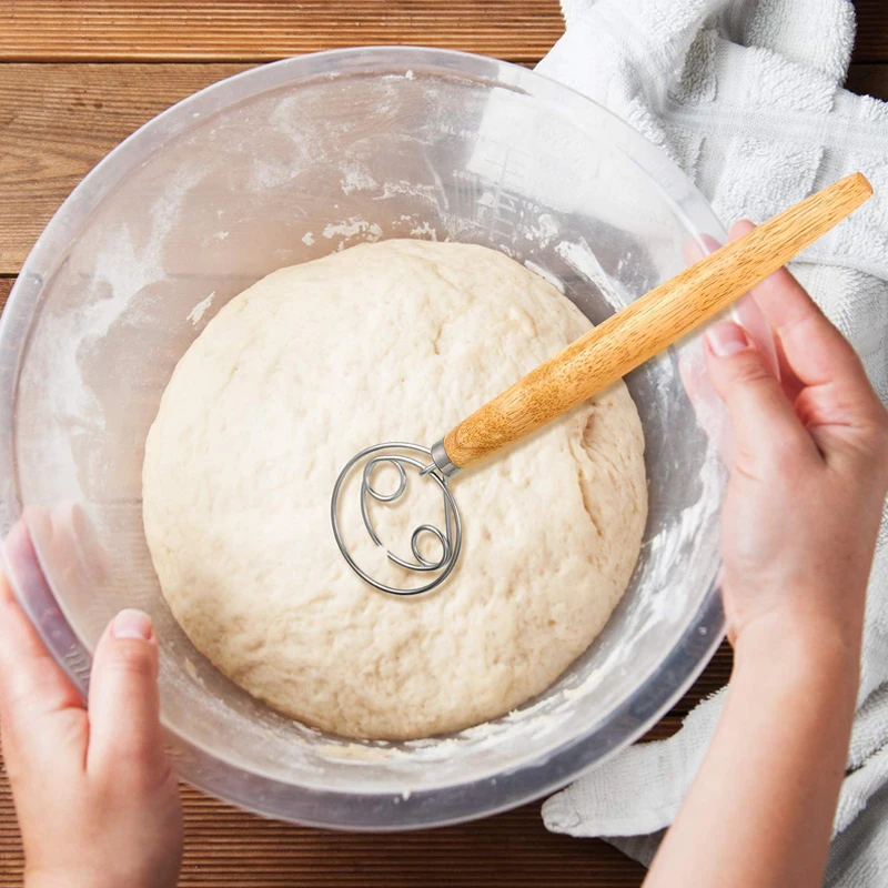 Кондитерские инструменты деревянная ручная датский венчик для теста Пособия по