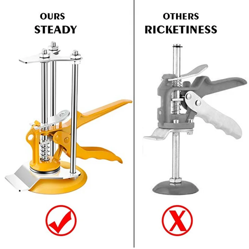 Upgrade Wall Tile Locator Height Adjustment Top Device Manual Lifting Positioning Leveler Padding Bricklayer Paving | Инструменты