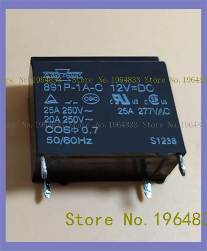 

891P-1A-C 12VDC 25A relay dip-4