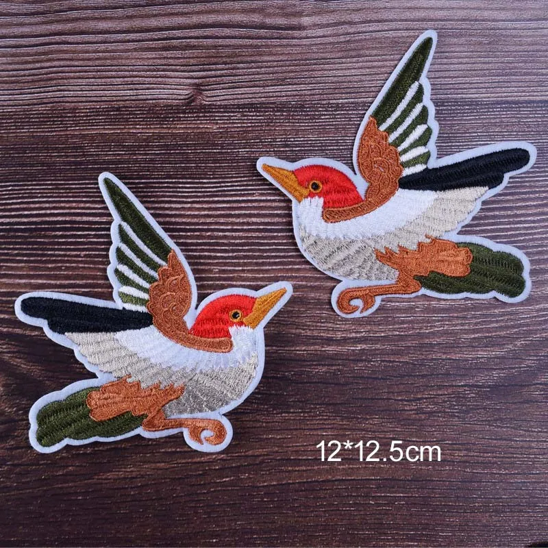 1 пара птиц вышивка патч патчи для одежды Декор Parches Para La Ropa DIY Аппликация Швейные