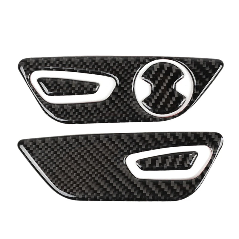 

for Ford Mustang Mustang (2015-2019) Car Interior Carbon Fiber Mustang Seat Adjustment Button Decoration Stickers 5Pcs