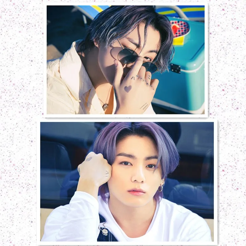 

Оптовая продажа 2 шт./компл. Kpop Bangtan Boys масло разрешение на танец клейкая наклейка Новый фотоальбом HD постер Настенная Наклейка s подарок