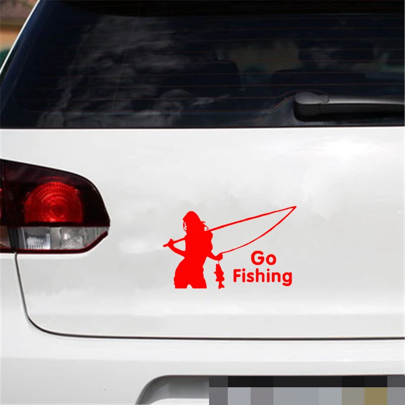 Angler Go Рыбалка автомобиль стикер лодки смешная шутка Горячая крутая Стайлинг