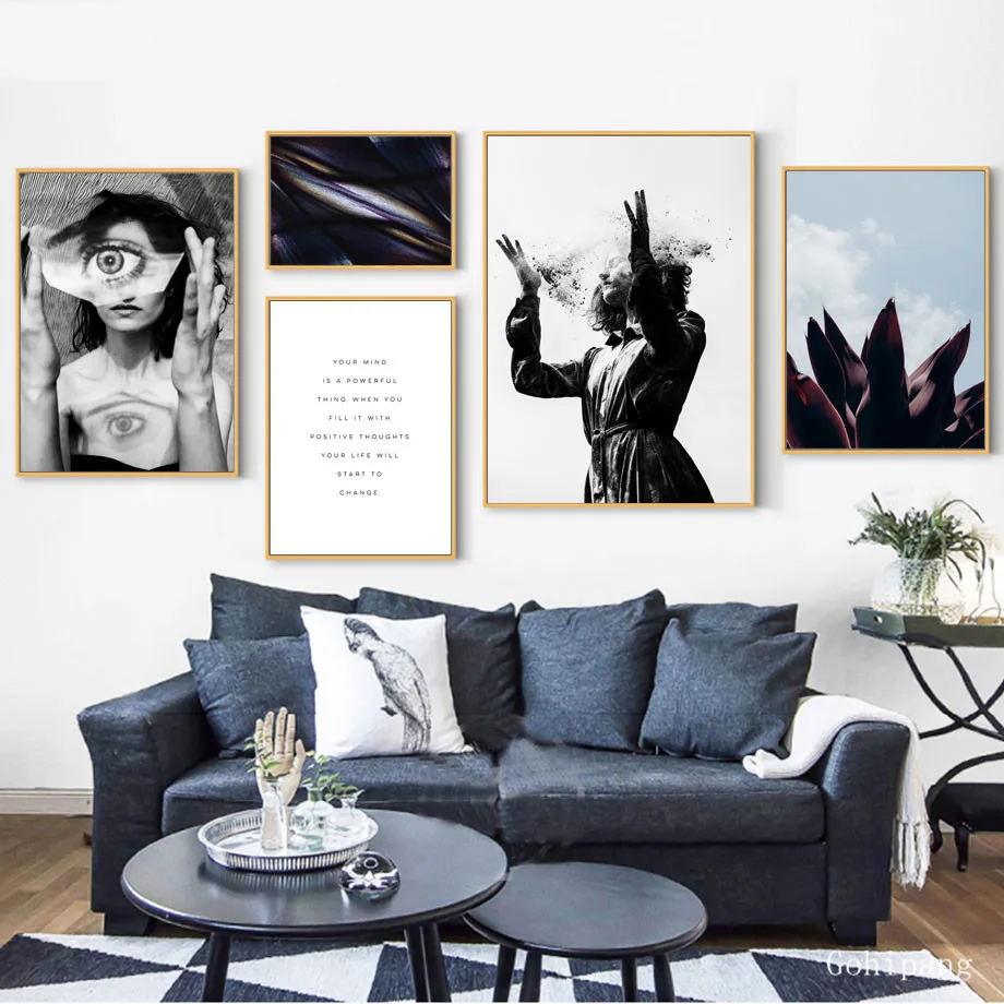 Винтажная Картина на холсте с изображением цветов и растений для девочек