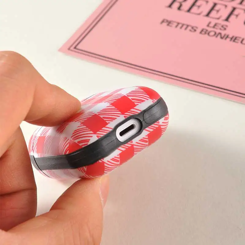 

Pink Patterned Stripe Case For Airpods 1/2 Case Protective Cover Skin Accessories Wireless Earphone Case For Apple AirPods pro