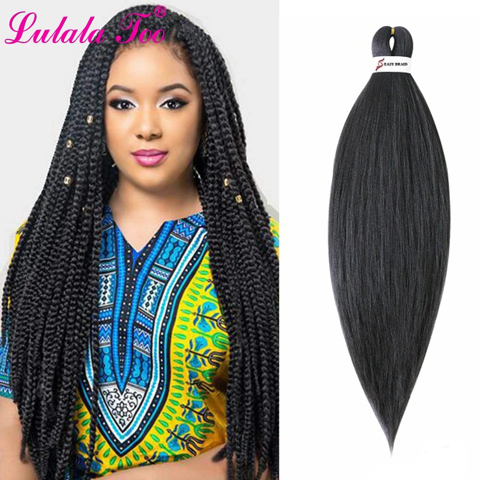 

Spetra Pre Stretched Braiding Hair Extensions Easy Crochet Braid Hair Bundle Yaki Straight Ombre Synthetic Box Afro Braids