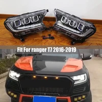 car headlight fit for ford ranger t7 2016 2019 everest led head lamp hid option angel eye bi xenon beam accessories car styling