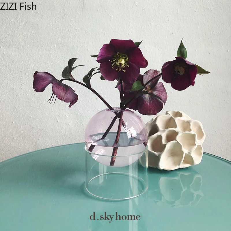 Современная настольная гидропонная Маленькая ваза креативный цветной