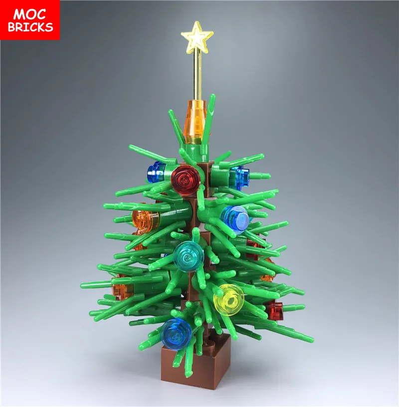 Кубики MOC растение сделай сам Рождественская елка на заказ подарки лес Обучающие