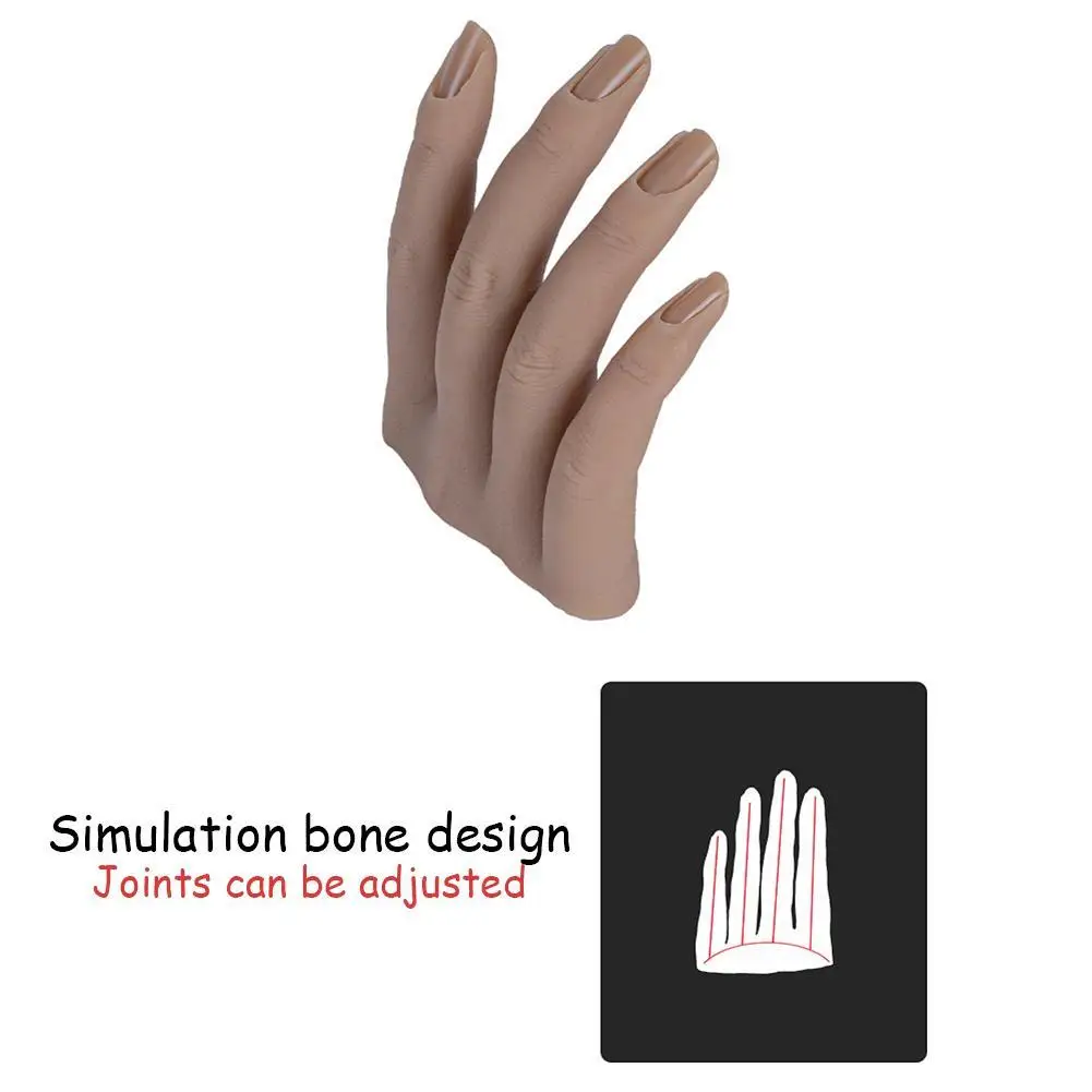 

1Pcs Professional New Practice False Model Hand Flexible Diy Trainer Manicure Nail Holder For Training Hand Adjustable Art I8T9