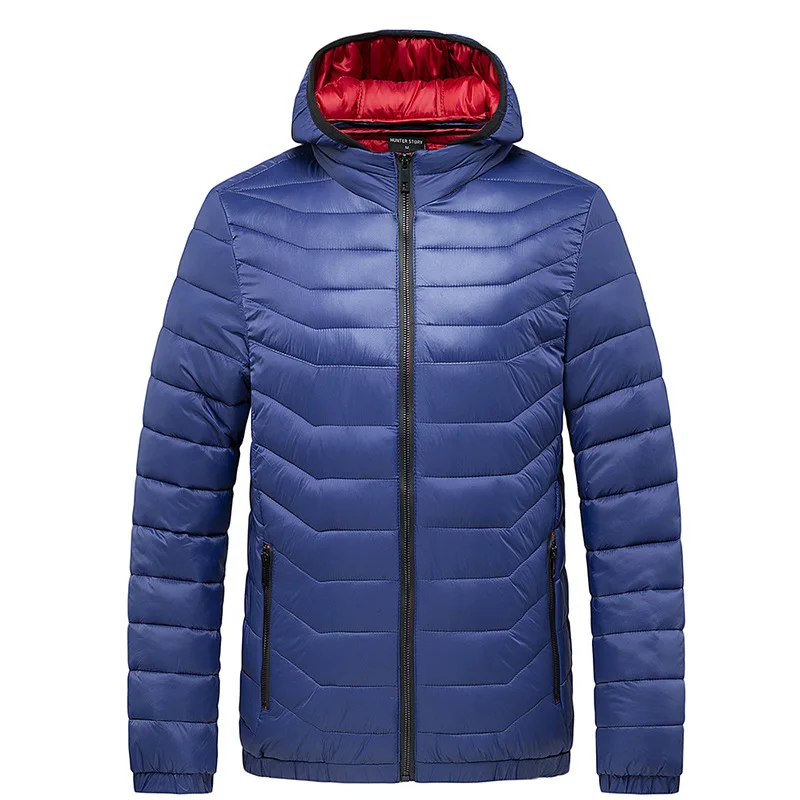 

2021 New Hooded Detachable Men's Winter Warm Jacket Korean Fashion and Comfortable Young Men's Cotton Jacket