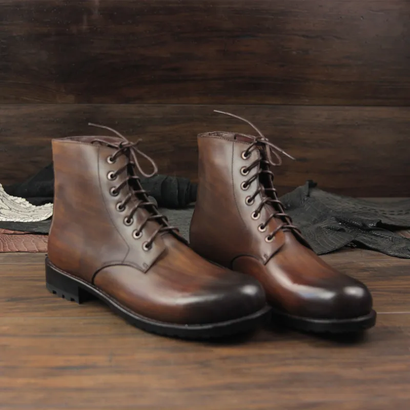 Goodyear/обувь в классическом стиле Обувь ручной работы с закругленным носком