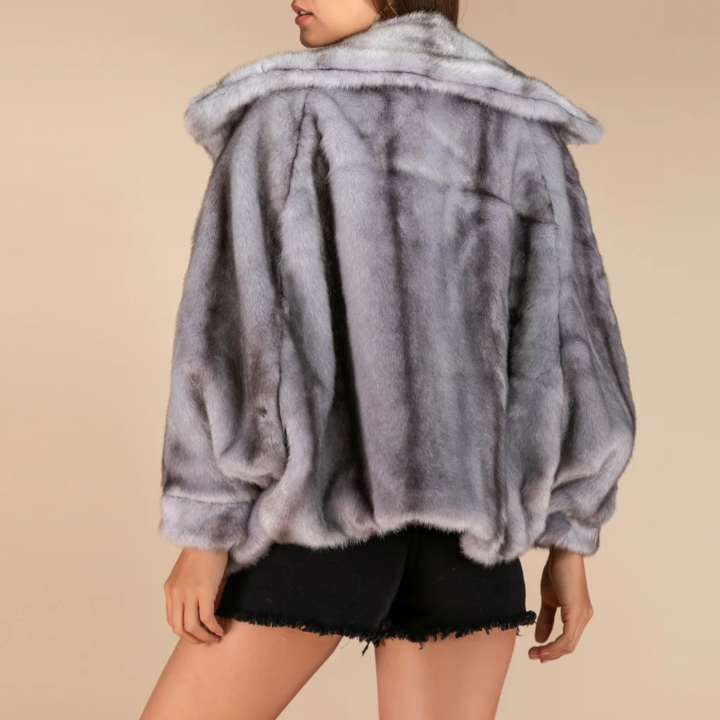 Пальто женское модное однотонное с рукавами летучая мышь верхняя одежда из