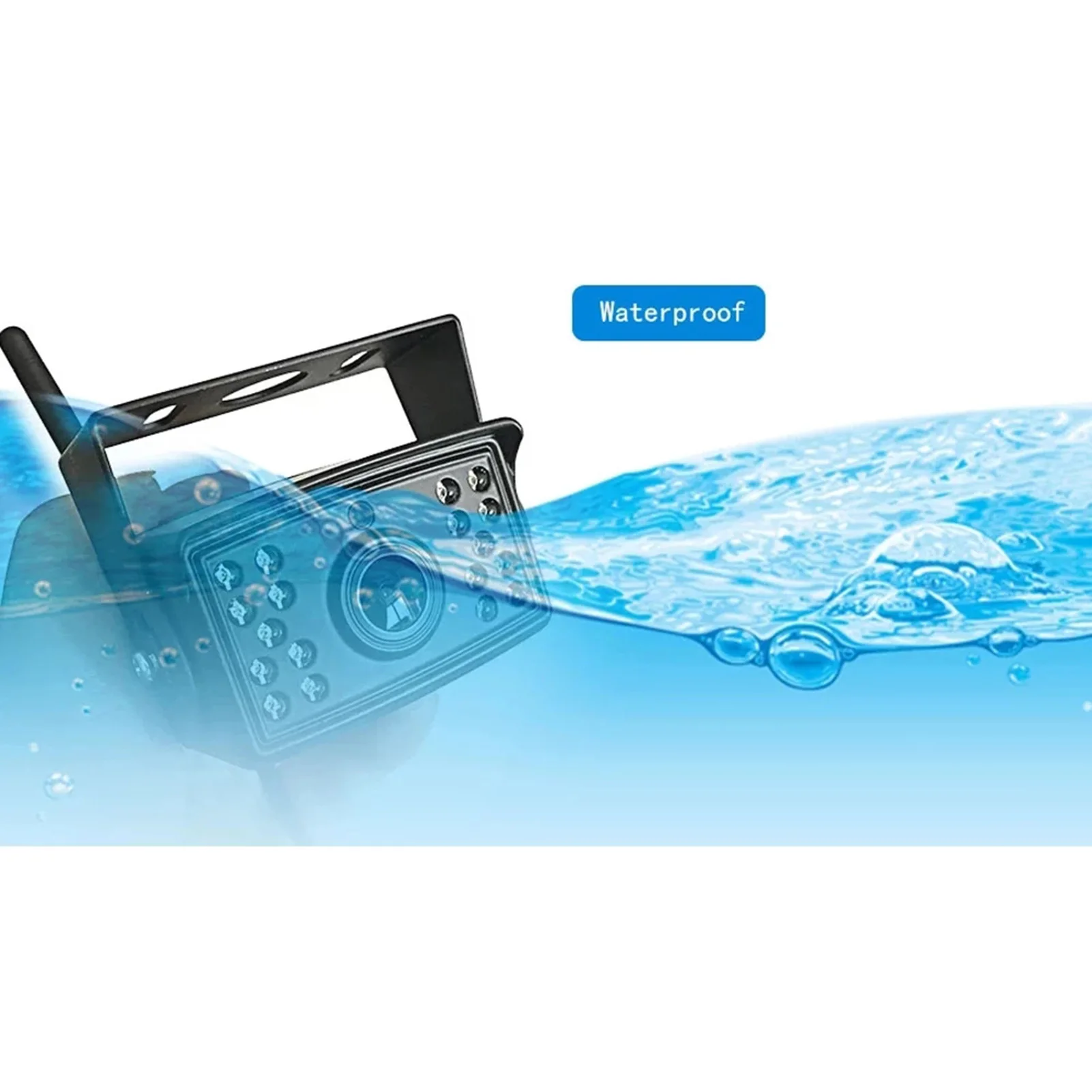 

WiFi Wireless Car Rear View Camera Truck Bus 12V~24V HD Night Vision Backup Camera, IP67 Waterproof Wireless Reversing Monitor