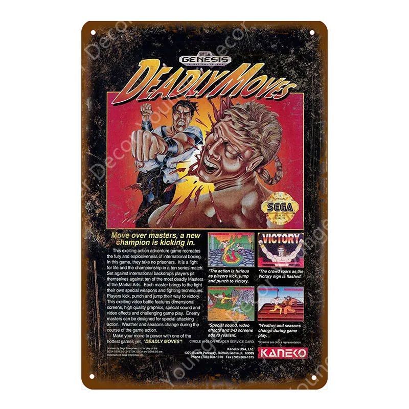 YD8035BI Power Play игровая видео игра программа плакат винтажные металлические знаки настенная живопись декоративная табличка детская комната домашний декор YI-163 - Цвет: YD8035BI